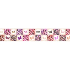 Coupon lingettes lavables motif papillons roses - Création Lili Bambou Design