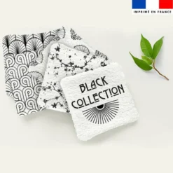 Coupon lingettes lavables motif art déco black