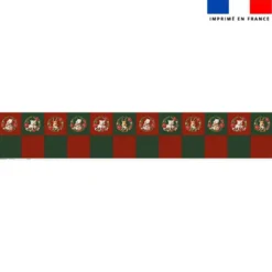 Coupon lingettes lavables motif animaux couronne de Noël - Création Stillistic