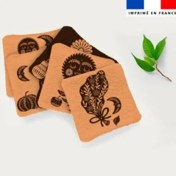 Coupon lingettes lavables motif éclat d'automne