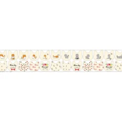 Coupon lingettes lavables motif chat roux et gris fond beige