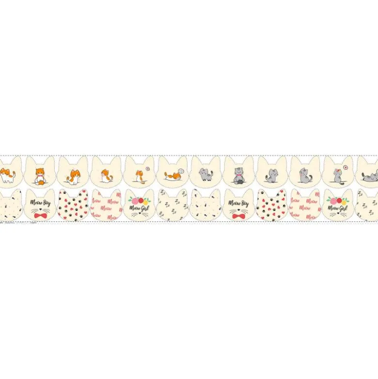 Coupon lingettes lavables motif chat roux et gris fond beige
