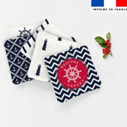 Coupon lingettes lavables motif marin
