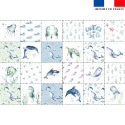 Coupon lingettes lavables motif animaux aquatiques
