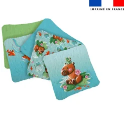 Coupon lingettes lavables motif capybara - Création Stillistic