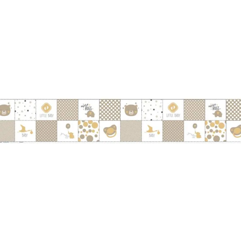 Coupon lingettes lavables motif baby ours marron et ocre