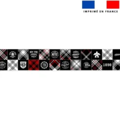 Coupon lingettes lavables motif tartan rouge et noir