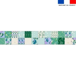 Coupon lingettes lavables motif poisson violet et vert - Création Lili Bambou Design