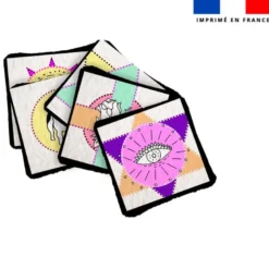 Coupon lingettes lavables motif talismans - Création Lili Bambou Design