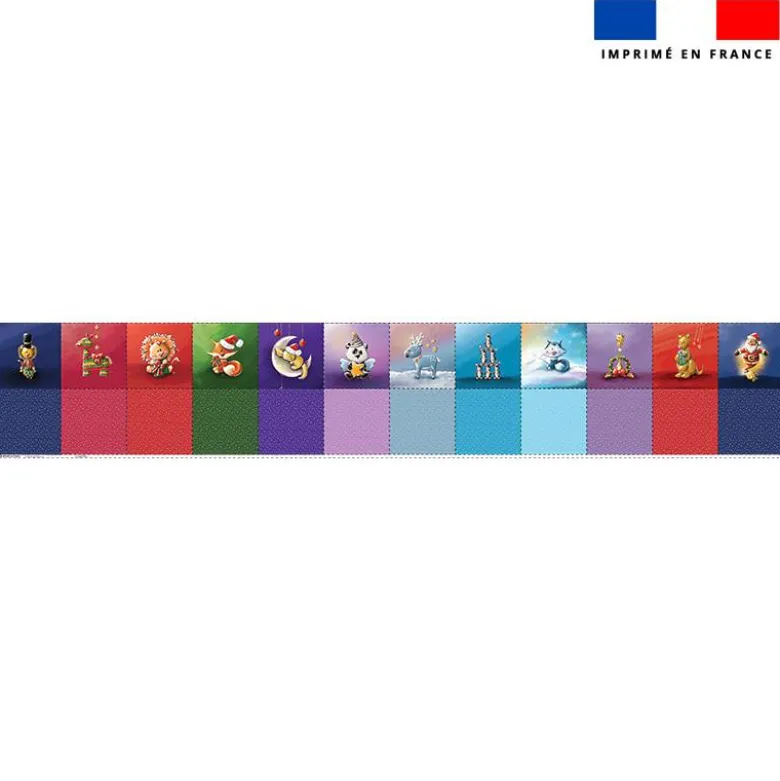 Coupon lingettes lavables motif animaux de Noël - Création Stillistic