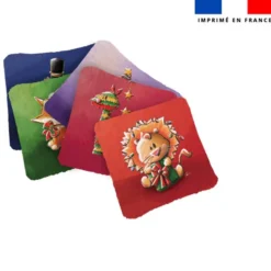 Coupon lingettes lavables motif animaux de Noël - Création Stillistic