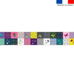 Coupon lingettes lavables motif bulles et papillons - Création Cat&Colours