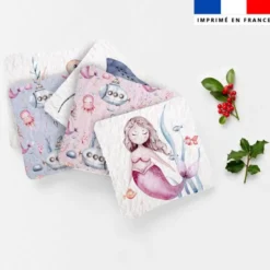 Coupon lingettes lavables motif animaux aquatiques rose