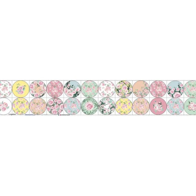 Coupon lingettes lavables motif bouquet de fleurs