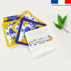 Coupon lingettes lavables motif fleur de pensée