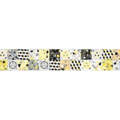 Coupon lingettes lavables motif céramique jaune