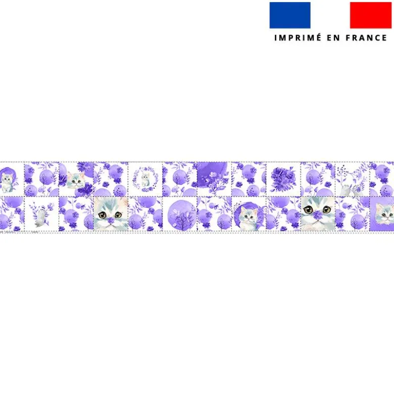 Coupon lingettes lavables motif chat aquarelle