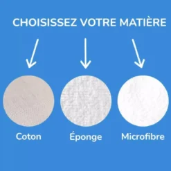 Coupon lingettes lavables motif lapin couronne fleurie