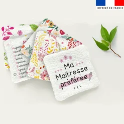 Coupon lingettes lavables motif maîtresse fleur