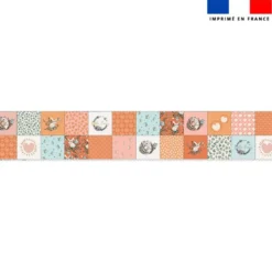 Coupon lingettes lavables motif lapin féérique orange - Création Lucie OBATON