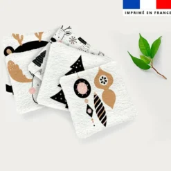 Coupon lingettes lavables motif animaux hiver