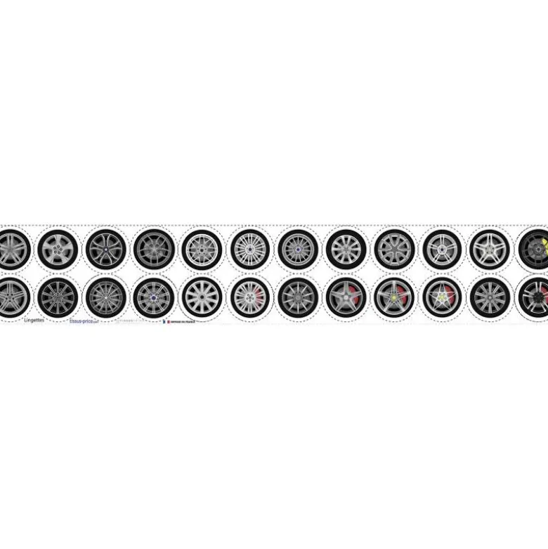 Coupon lingettes lavables motif jantes