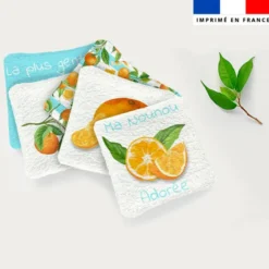 Coupon lingettes lavables motif nounou et fleurs d'oranger