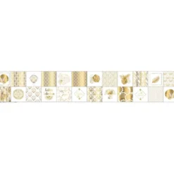 Coupon lingettes lavables motif art déco gold