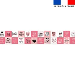 Coupon lingettes lavables motif St Valentin rose