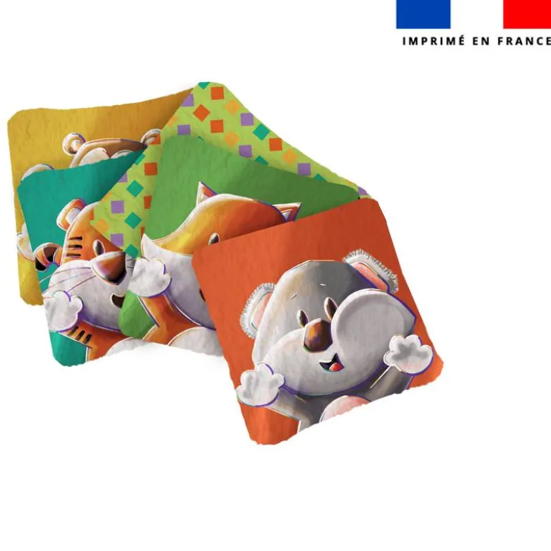 Coupon lingettes lavables motif animaux Lou-Sticks - Création Stillistic