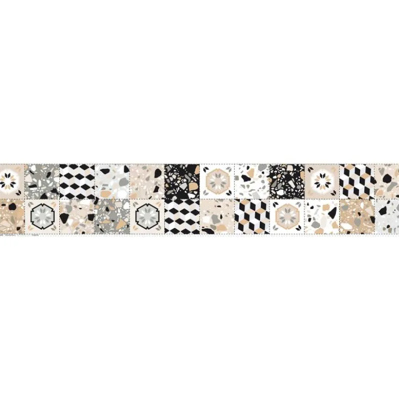 Coupon lingettes lavables motif céramique beige