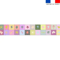 Coupon lingettes lavables motif positives vibes - Création Lili Bambou Design