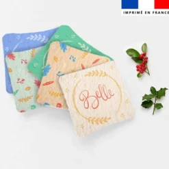 Coupon lingettes lavables motif balade en forêt - Création BeezkOt Creations