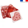 Coupon lingettes lavables motif coeurs en folie - Création Lucie OBATON