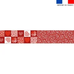 Coupon lingettes lavables motif coeurs en folie - Création Lucie OBATON