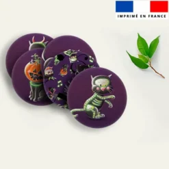 Coupon lingettes lavables rondes motif Bal masqué Halloween - Création Stillistic