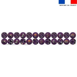 Coupon lingettes lavables rondes motif Bal masqué Halloween - Création Stillistic