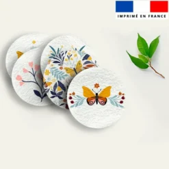 Coupon lingettes lavables rondes motif papillon
