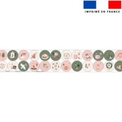 Coupon lingettes lavables rondes motif Noël Scandinave