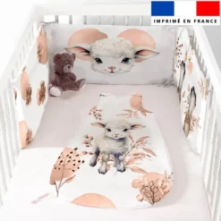 Coupon motif agneau aquarelle - Gigoteuse et Tour de Lit