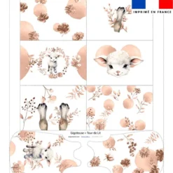 Coupon motif agneau aquarelle - Gigoteuse et Tour de Lit