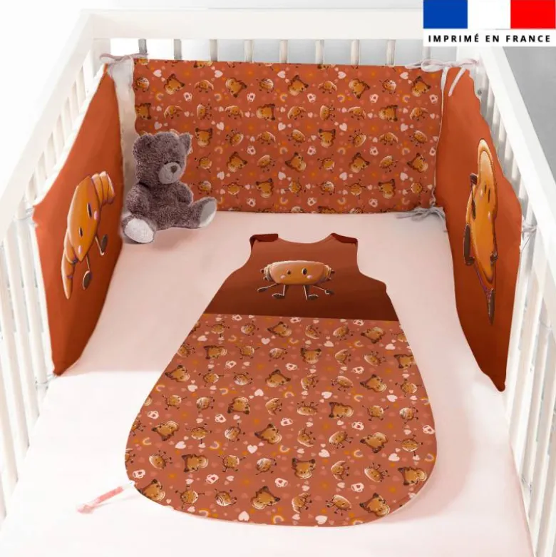 Coupon motif amis ptit déj Pain au chocolat - Gigoteuse et Tour de Lit - Création Stillistic