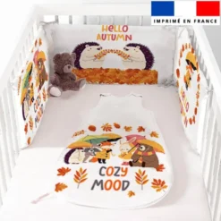 Coupon motif animaux d'automne - Gigoteuse et Tour de Lit