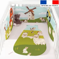 Coupon motif animaux de la ferme - Gigoteuse et Tour de Lit
