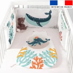 Coupon motif animaux de l'océan - Gigoteuse et Tour de Lit