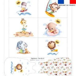 Coupon motif animaux d'été - Gigoteuse et Tour de Lit