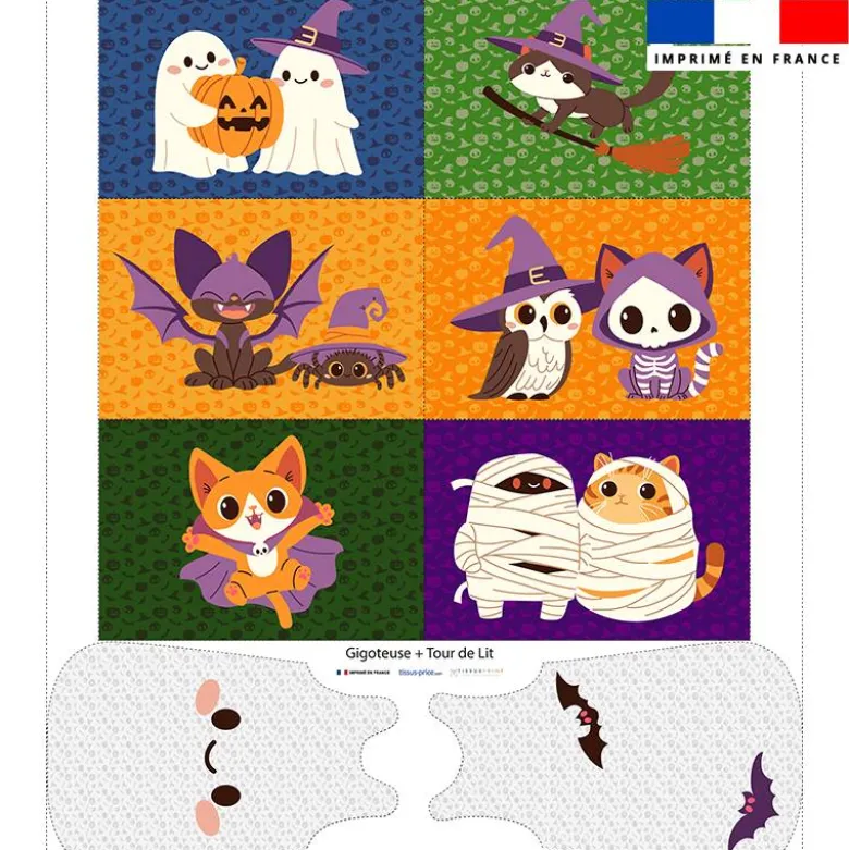 Coupon motif animaux Halloween fantôme - Gigoteuse et Tour de Lit