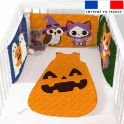 Coupon motif animaux Halloween citrouille - Gigoteuse et Tour de Lit