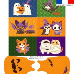 Coupon motif animaux Halloween citrouille - Gigoteuse et Tour de Lit