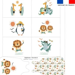 Coupon motif animaux à la plage - Gigoteuse et Tour de Lit